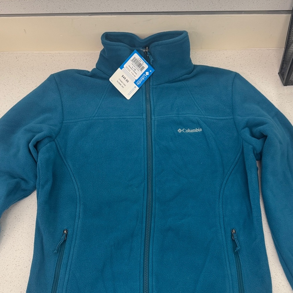 Columbia Teal Zip-Up Fleece Jacket